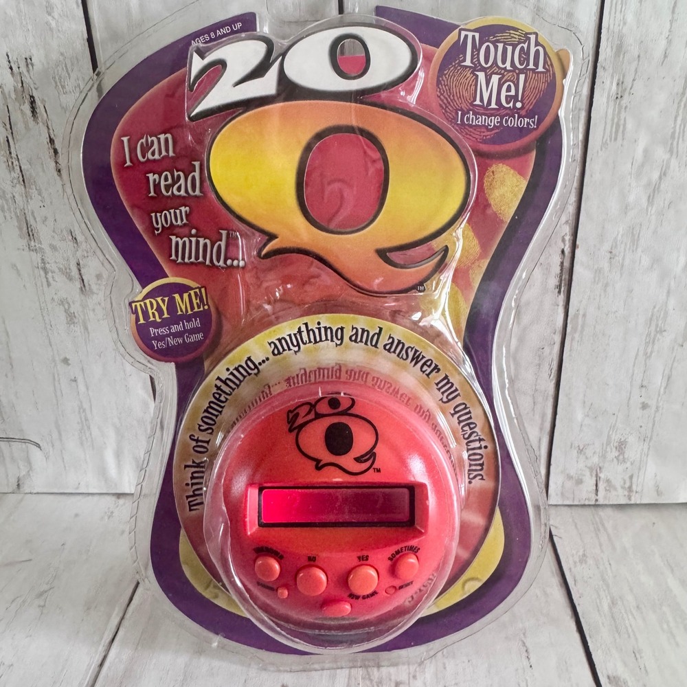 Radica 20Q Version 2.0 Handheld Electronic Game Mattel Red Color Changing 2008